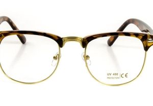 Goson Vintage Nerd Fashion Clear Eyeglasses, Clear